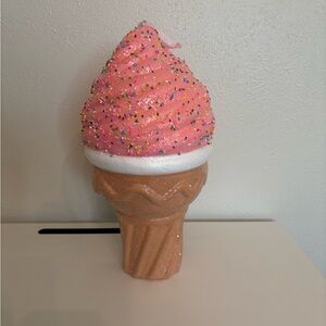 Pink Ice Cream Cone Decor